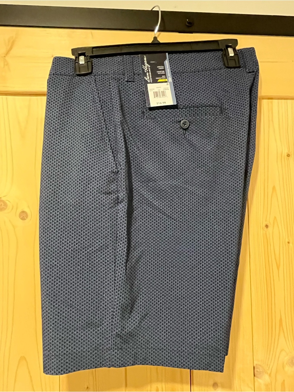 Hogan Men's Navy Micro-Pattern Flat Front Shorts NWT ⛳️